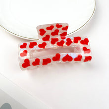 Load image into Gallery viewer, Mother&#39;s day gift Print  lip  rectangular hair clip: C

