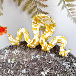 Golden Python Acetate Hair Claw Clip: Yellow Gold
