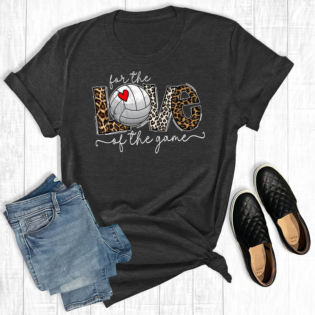 For The Love Of The Game Volleyball: Charcoal / XL / Short Sleeve