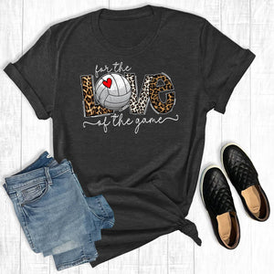 For The Love Of The Game Volleyball: Charcoal / L / Short Sleeve