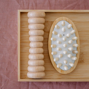 Pure lotus wood massager for hand spa