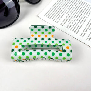 St. Patrick's Day shamrock cutout rectangular hairpin: A22-2-1