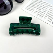Load image into Gallery viewer, St. Patrick&#39;s Day shamrock cutout rectangular hairpin: A22-2-4
