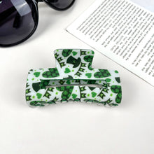 Load image into Gallery viewer, St. Patrick&#39;s Day shamrock cutout rectangular hairpin: A22-2-1
