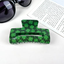 Load image into Gallery viewer, St. Patrick&#39;s Day shamrock cutout rectangular hairpin: A22-2-3
