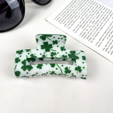 Load image into Gallery viewer, St. Patrick&#39;s Day shamrock cutout rectangular hairpin: A22-2-1
