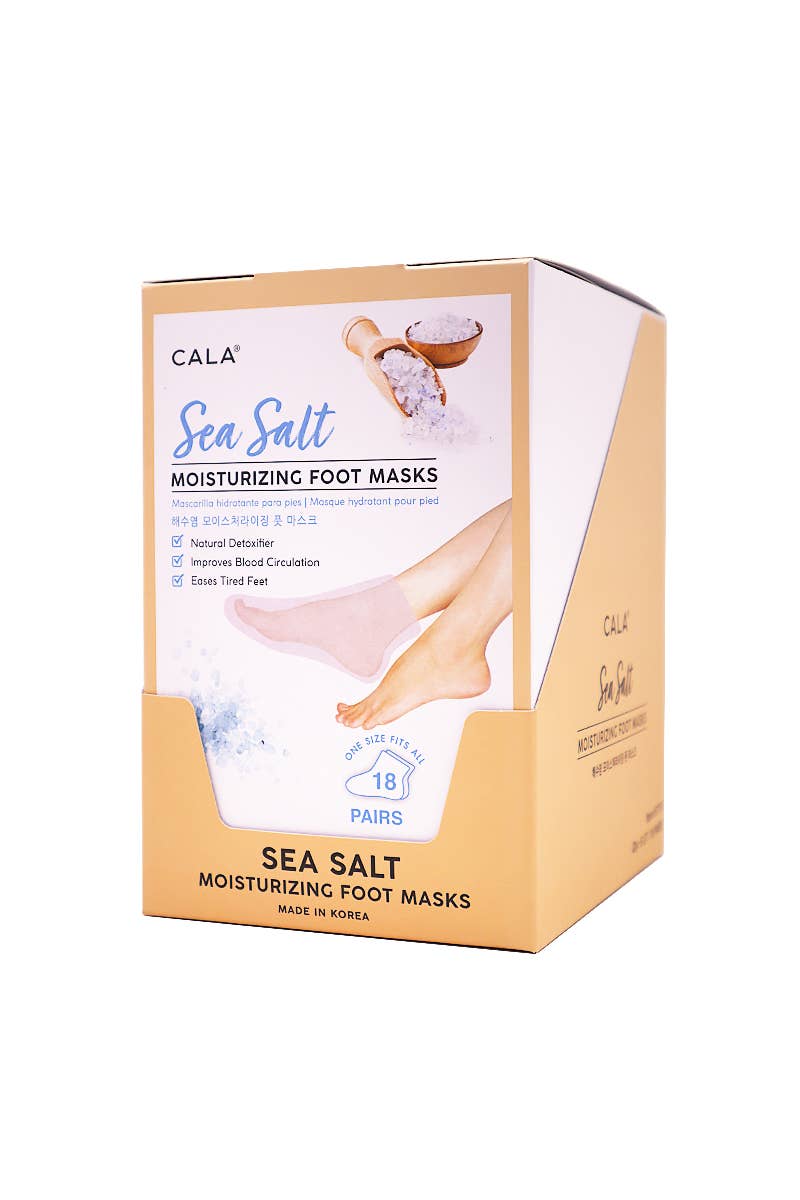 CALA 67176x 3-Pairs Moisturizing Foot Mask Sea Salt - 6pcs